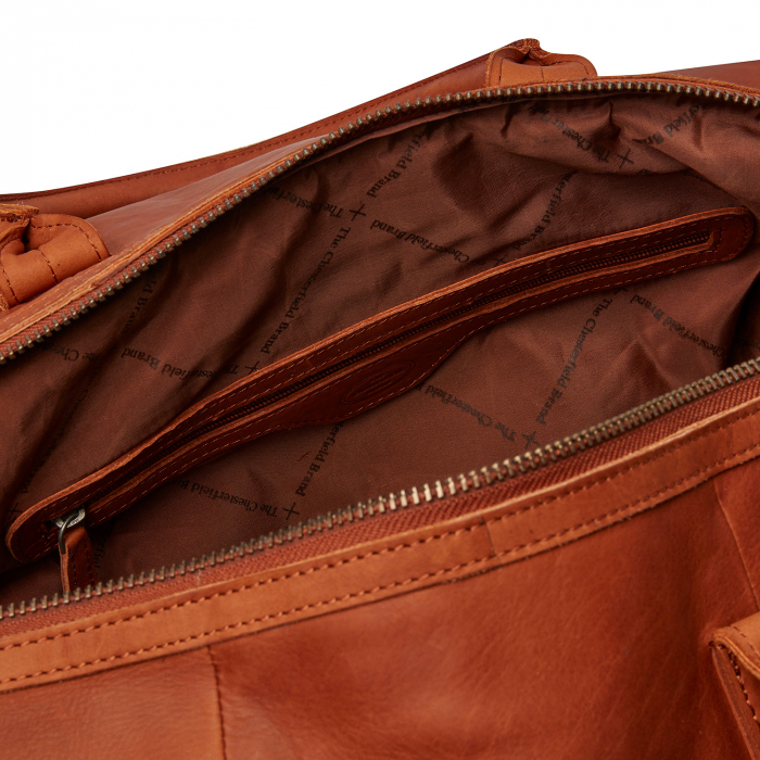 Geanta de voiaj unisex The Chesterfield Brand, din piele moale, Portsmouth, Maro coniac [7]