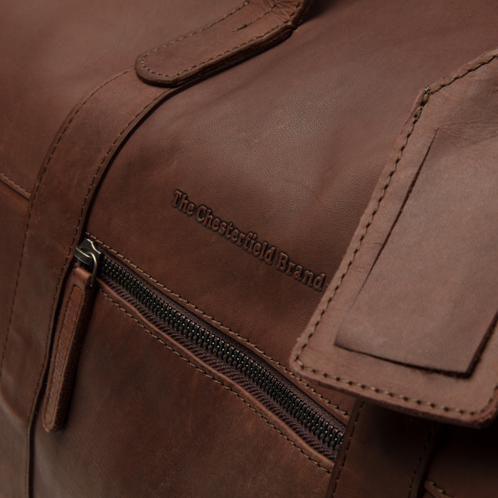 Geanta de voiaj unisex The Chesterfield Brand, din piele moale, Portsmouth, Maro inchis [7]