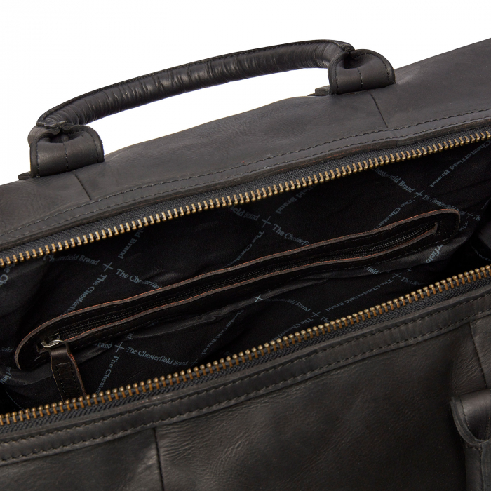 Geanta de voiaj unisex The Chesterfield Brand, din piele moale, Portsmouth, Negru [5]
