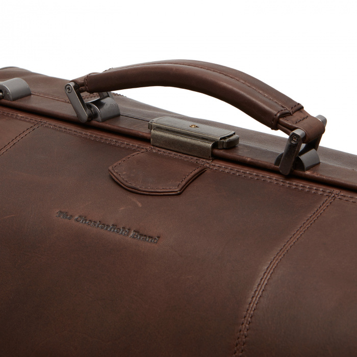 Geanta de voiaj unisex The Chesterfield Brand, din piele moale, Texel, Maro inchis [4]