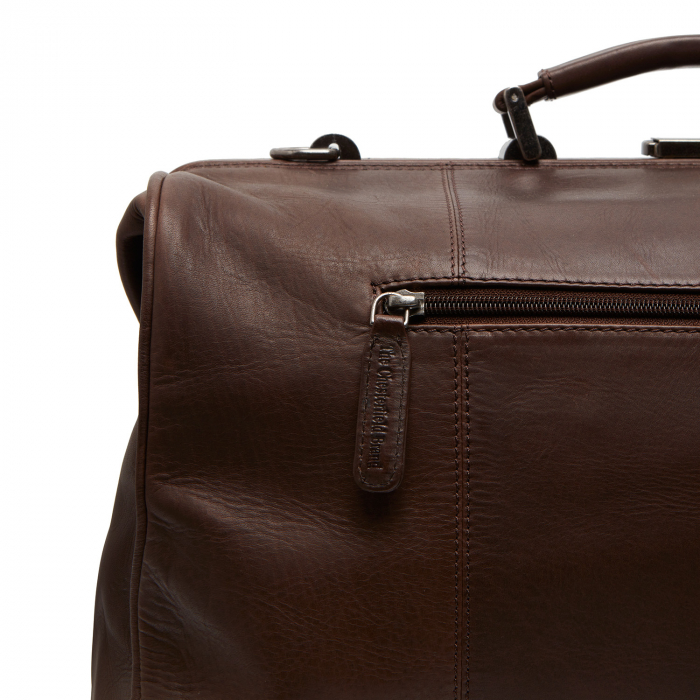 Geanta de voiaj unisex The Chesterfield Brand, din piele moale, Texel, Maro inchis [5]