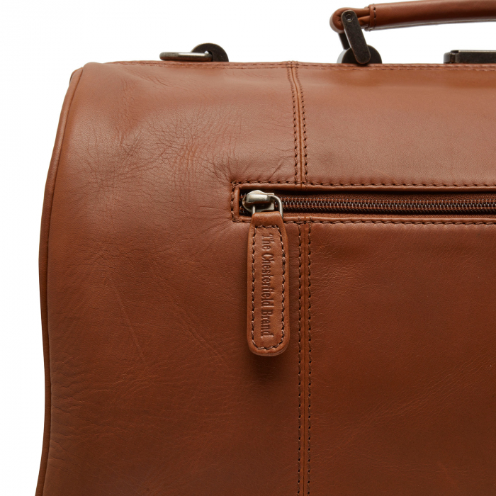 Geanta de voiaj unisex, The Chesterfield Brand, din piele moale, Texel, Maro coniac [5]