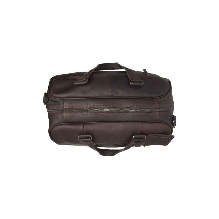 Geanta de voiaj unisex The Chesterfield Brand, din piele moale, Volenza, Maro inchis [3]