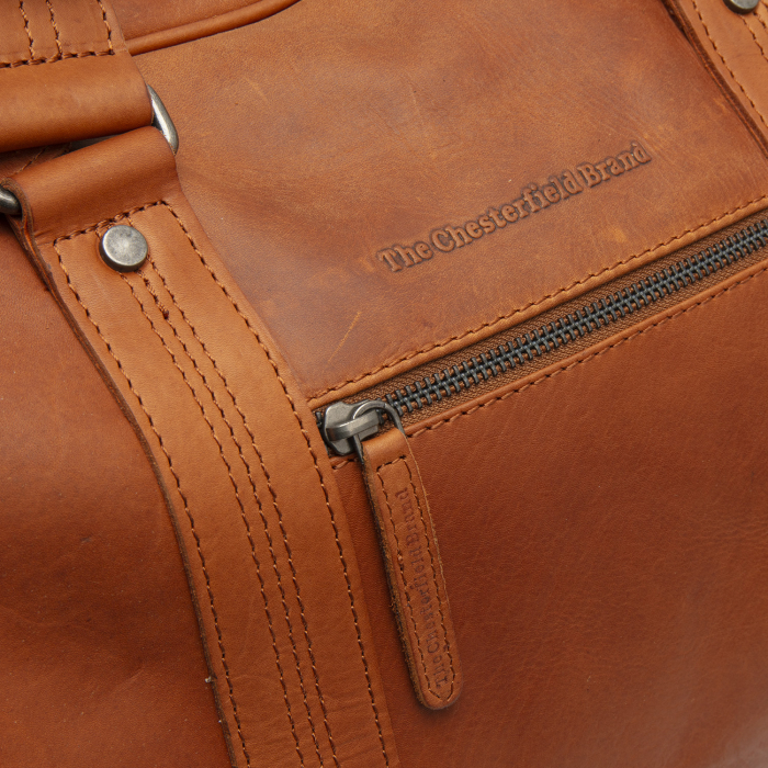 Geanta de voiaj unisex The Chesterfield Brand, din piele moale, Volenza, Maro coniac [5]