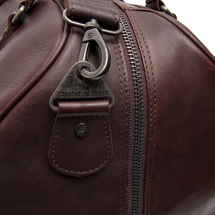 Geanta de voiaj unisex The Chesterfield Brand, din piele moale, Volenza, Maro inchis [4]