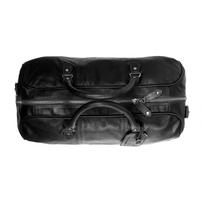 Geanta de voiaj unisex The Chesterfield Brand, din piele moale, William, Negru [6]