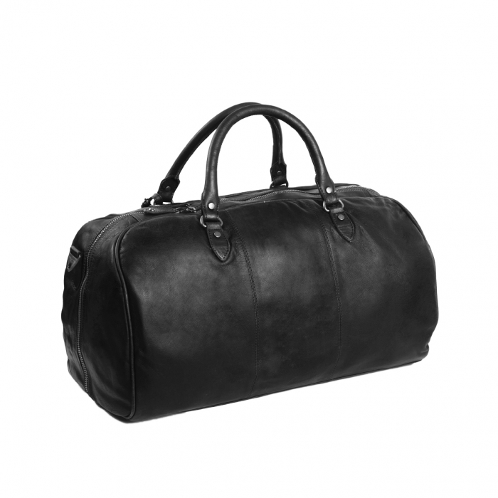 Geanta de voiaj unisex The Chesterfield Brand, din piele moale, William, Negru [4]