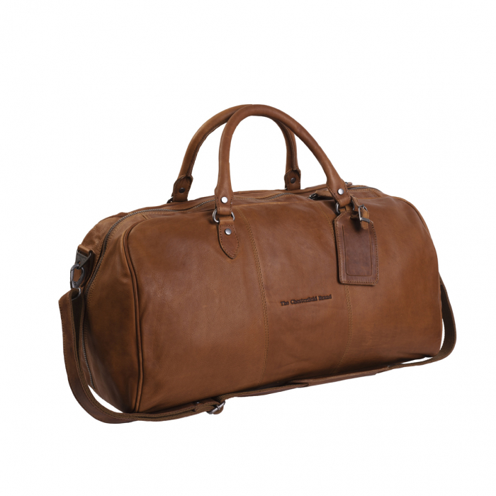 Geanta de voiaj unisex The Chesterfield Brand, din piele moale, William, Maro coniac [3]