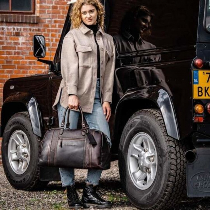 Geanta de voiaj unisex The Chesterfield Brand, din piele naturala, Kiel, Maro inchis [2]