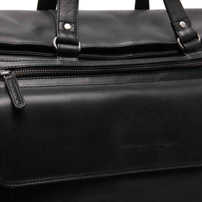Geanta de voiaj unisex, The Chesterfield Brand, din piele naturala, Lazio, Negru [4]
