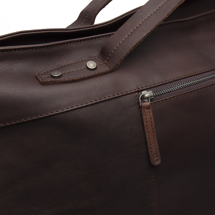 Geanta de voiaj unisex, The Chesterfield Brand, din piele naturala, Mark, Maro inchis [2]