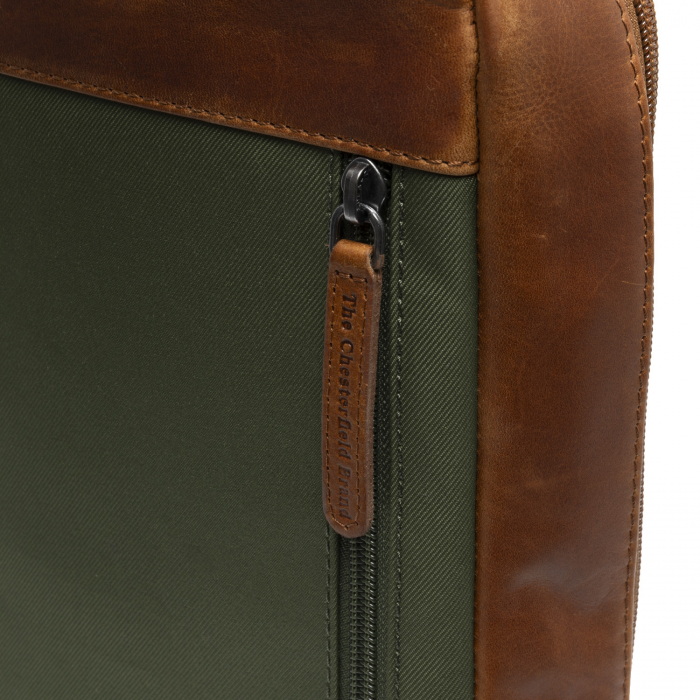 Geanta din nylon si piele, pentru barbati, The Chesterfield Brand, Salla, Verde olive [4]