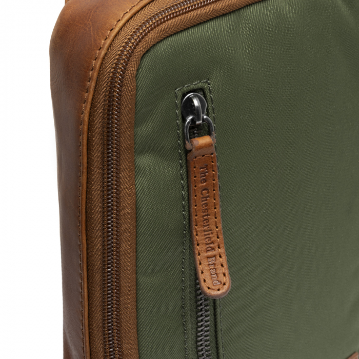 Geanta din nylon si piele, pentru barbati, The Chesterfield Brand, Salla, Verde olive [3]