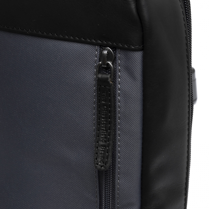 Geanta din nylon si piele, pentru barbati, The Chesterfield Brand, Salla, Gri [5]