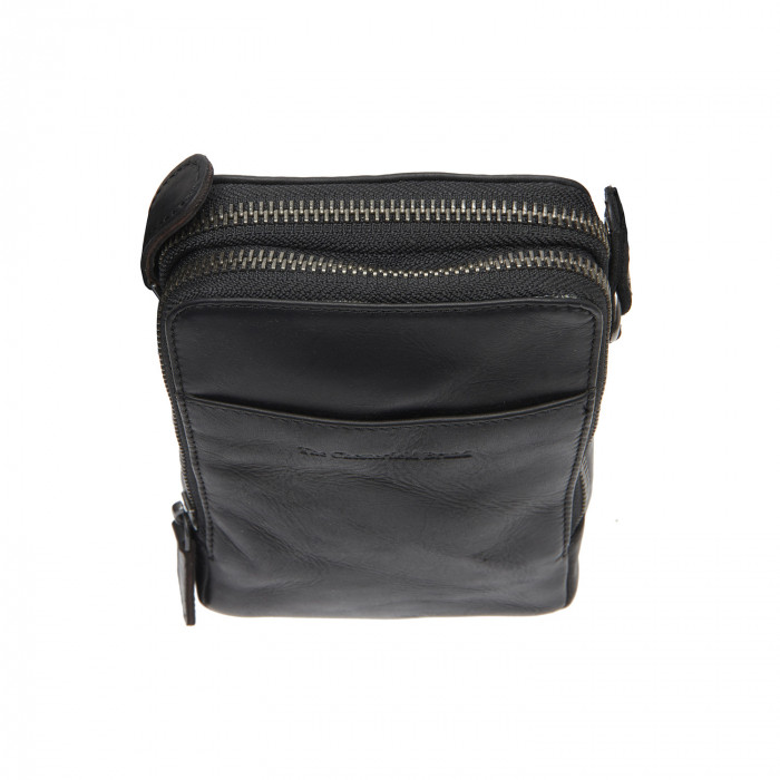 Geanta din piele naturala pentru telefon, The Chesterfield Brand, Alesund, de umar, Negru [5]