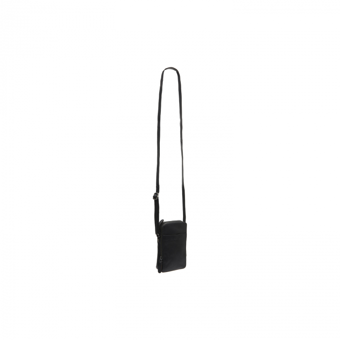 Geanta din piele naturala pentru telefon, The Chesterfield Brand, Alesund, de umar, Negru [2]