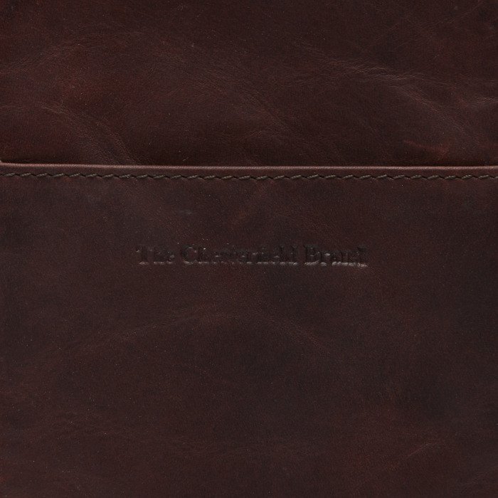 Geanta din piele naturala pentru telefon, The Chesterfield Brand, Alesund, de umar, Maro inchis [3]