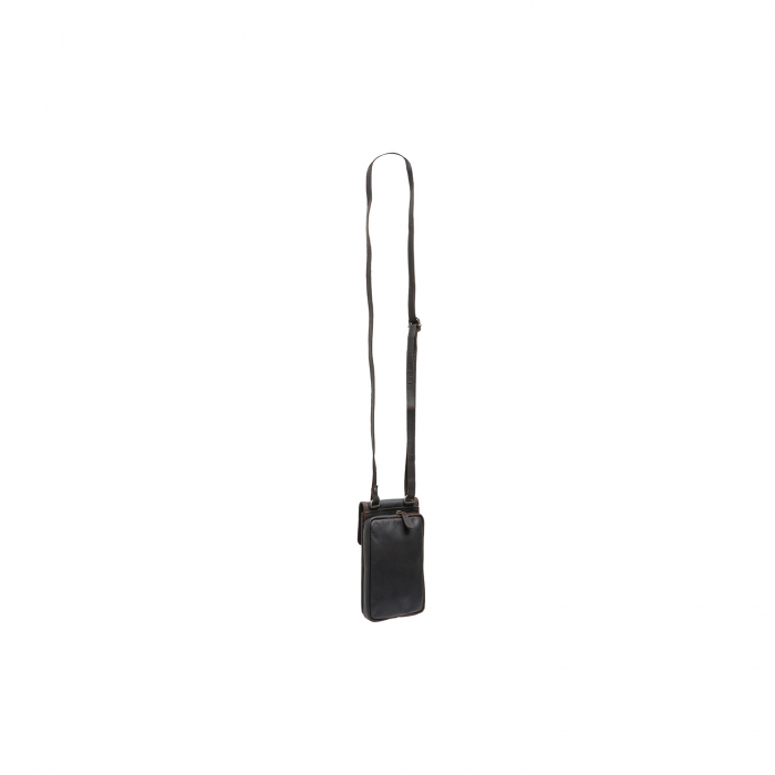 Geanta din piele naturala pentru telefon, The Chesterfield Brand, Langley, Maro inchis [6]