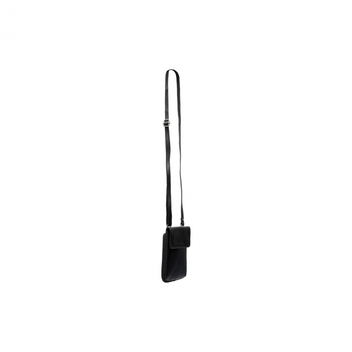 Geanta din piele naturala pentru telefon, The Chesterfield Brand, Langley, Negru [2]