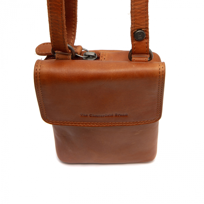 Geanta din piele naturala pentru telefon, The Chesterfield Brand, Langley, Maro coniac [5]