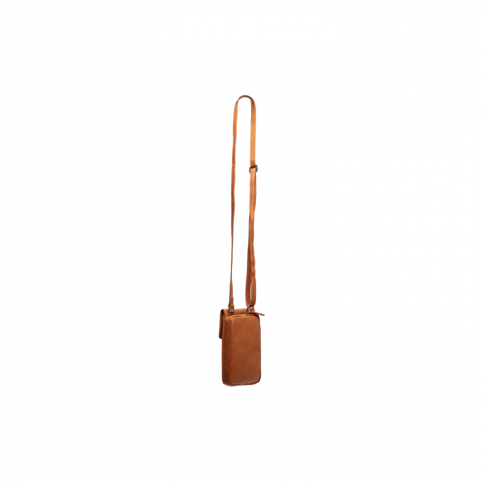 Geanta din piele naturala pentru telefon, The Chesterfield Brand, Langley, Maro coniac [9]