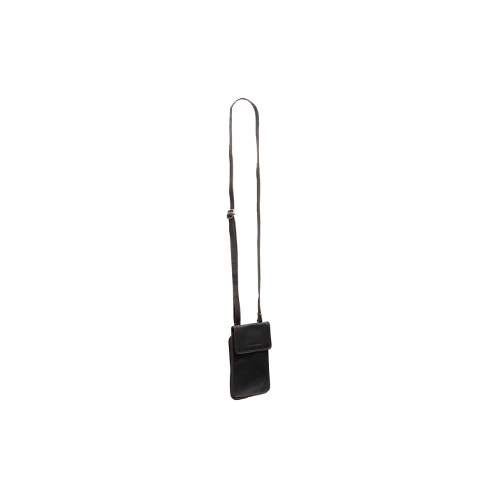 Geanta din piele naturala pentru telefon, The Chesterfield Brand, Langley, Maro inchis [4]