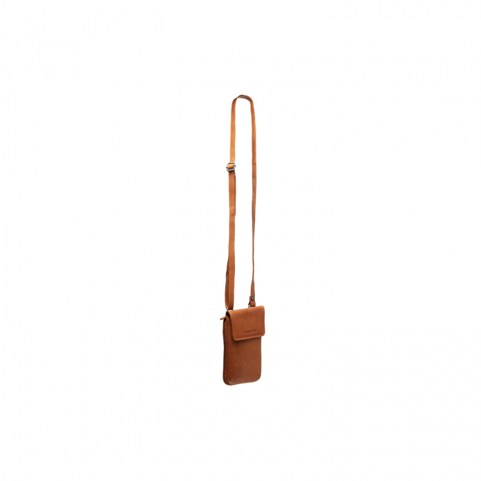Geanta din piele naturala pentru telefon, The Chesterfield Brand, Langley, Maro coniac [7]