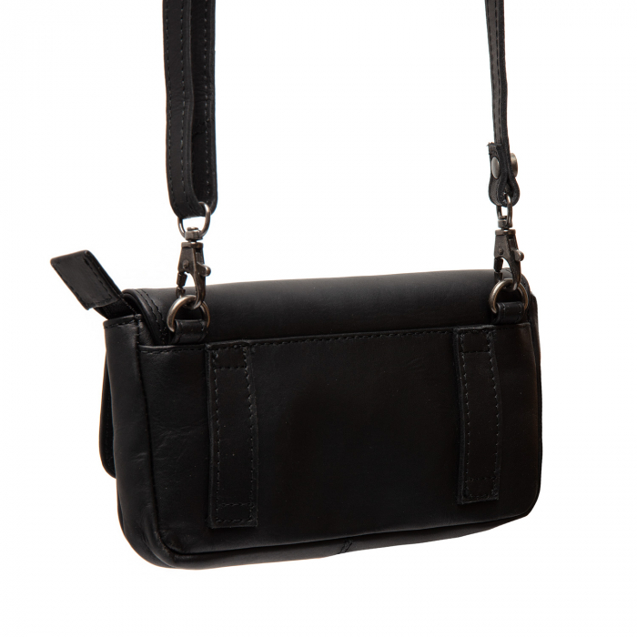 Geanta din piele naturala pentru telefon, The Chesterfield Brand, Nelson, Negru [6]