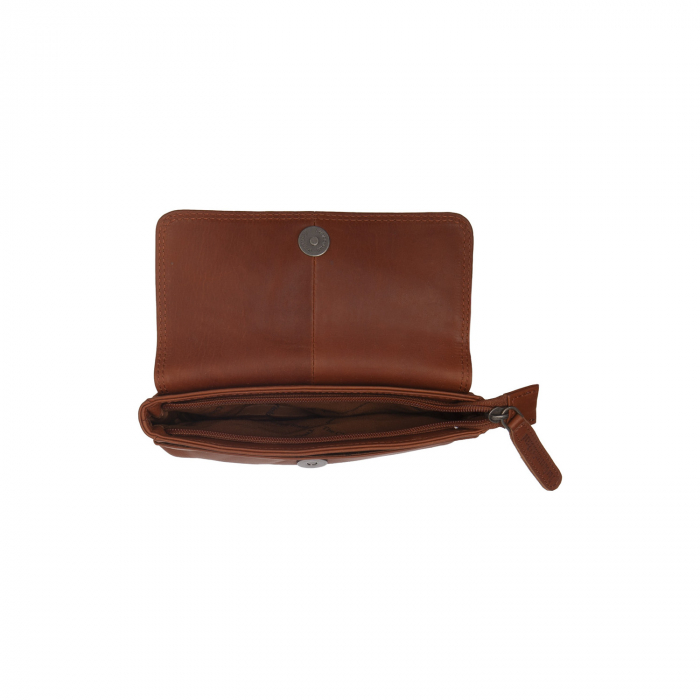 Geanta din piele naturala pentru telefon, The Chesterfield Brand, Nelson, Maro coniac [5]