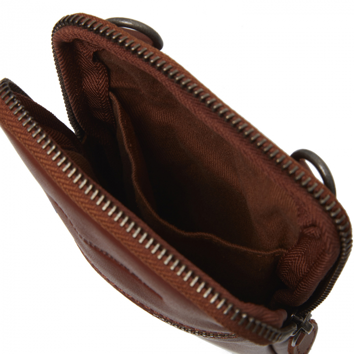 Geanta din piele naturala pentru telefon, The Chesterfield Brand, Salta, Maro coniac [5]