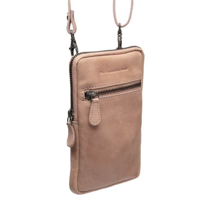 Geanta din piele naturala pentru telefon, The Chesterfield Brand, Salta, Vintage Rose [2]