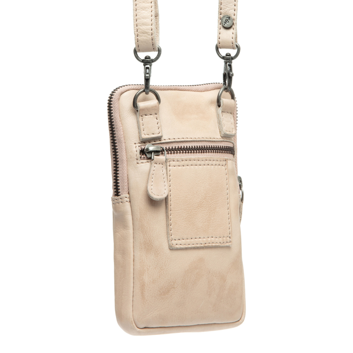 Geanta din piele naturala pentru telefon, The Chesterfield Brand, Salta, Bej [6]