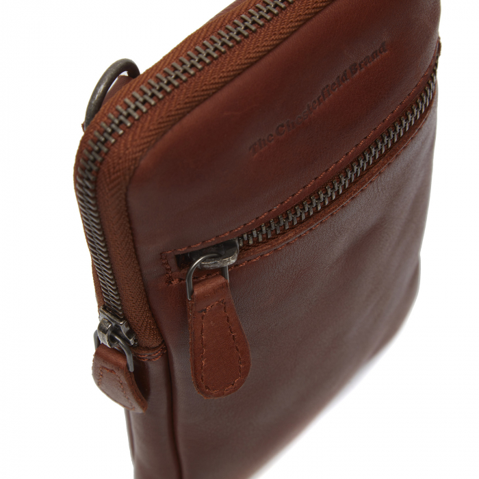 Geanta din piele naturala pentru telefon, The Chesterfield Brand, Salta, Maro coniac [3]