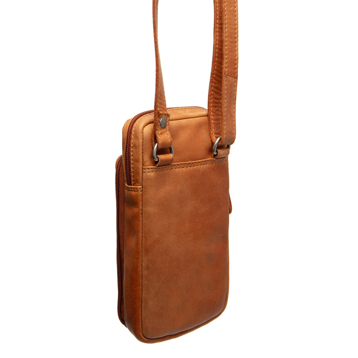 Geanta din piele naturala pentru telefon, The Chesterfield Brand, Valdes, Maro coniac [7]