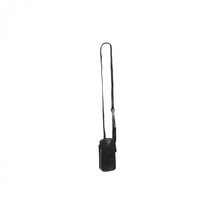 Geanta din piele naturala pentru telefon, The Chesterfield Brand, Valdes, Negru [11]