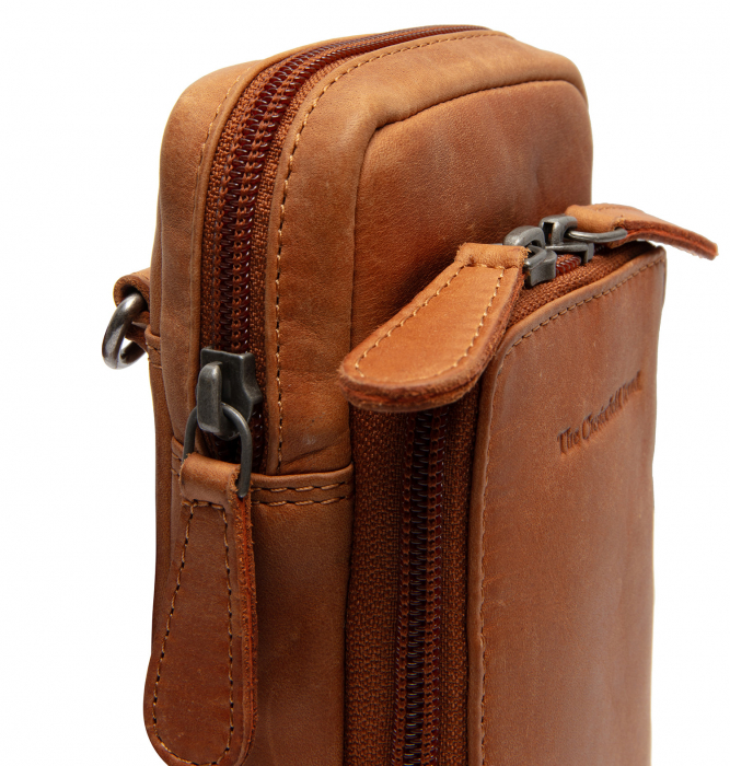 Geanta din piele naturala pentru telefon, The Chesterfield Brand, Valdes, Maro coniac [3]