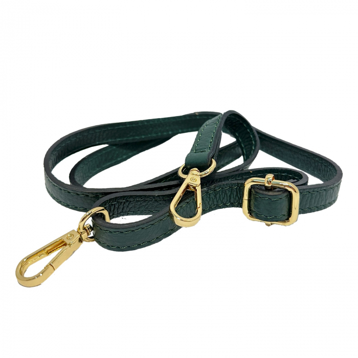 Geanta eleganta de dama, piele naturala, Noelle, Verde inchis [4]