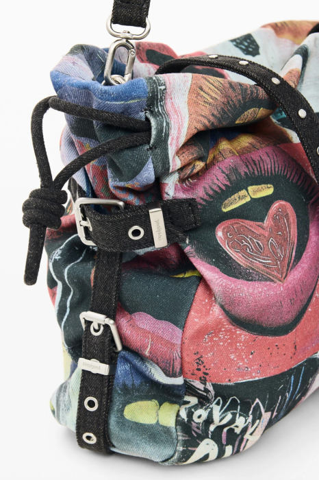 Geanta mare de dama Desigual, seria Graffiato Blue, Multicolor [3]