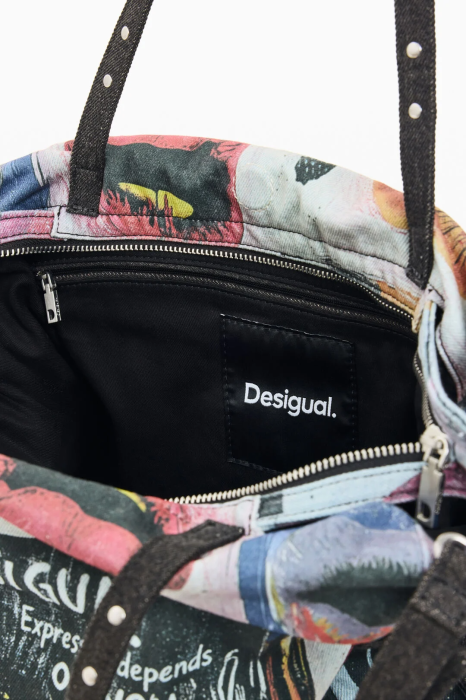Geanta mare de dama Desigual, seria Graffiato Blue, Multicolor [4]