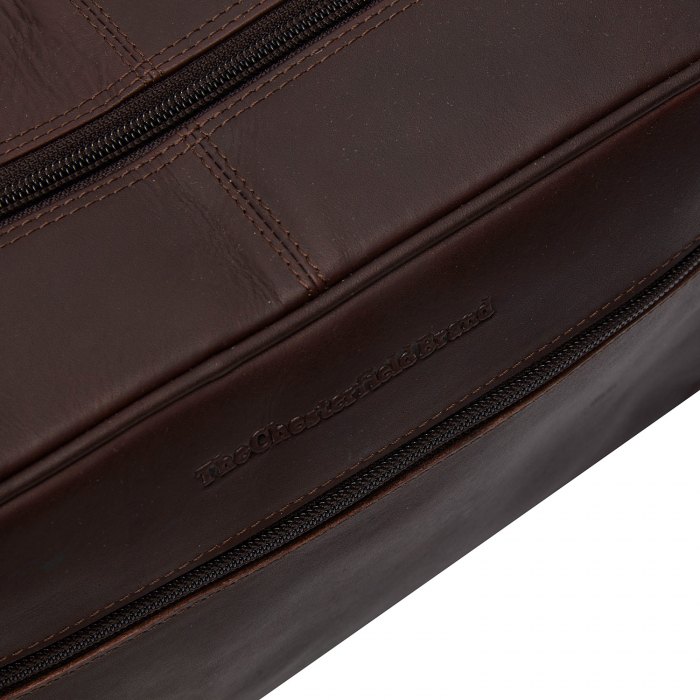 Geanta mare pentru cosmetice The Chesterfield Brand, din piele naturala, Cyprus, Maro Inchis [4]