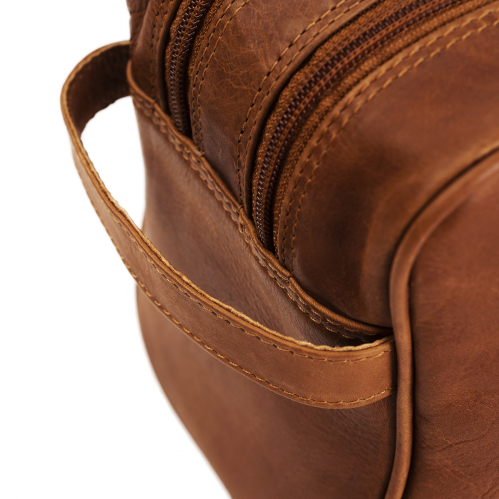 Geanta mare pentru cosmetice The Chesterfield Brand, din piele naturala, Stefan, Maro coniac [7]
