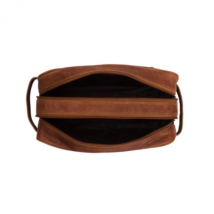 Geanta mare pentru cosmetice The Chesterfield Brand, din piele naturala, Stefan, Maro coniac [5]