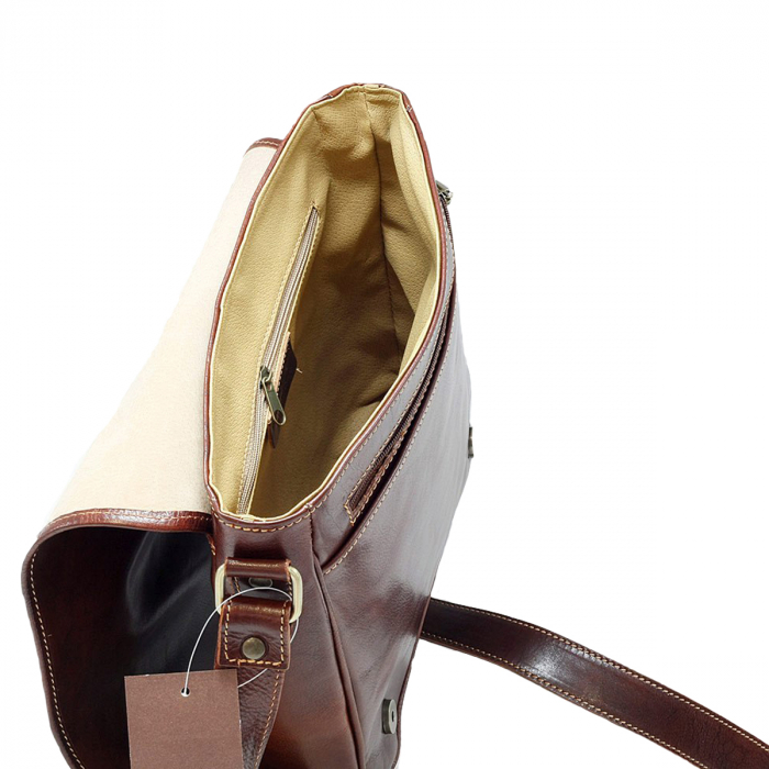 Geanta maro roscat casual din piele vachetta model unisex S5543 [3]