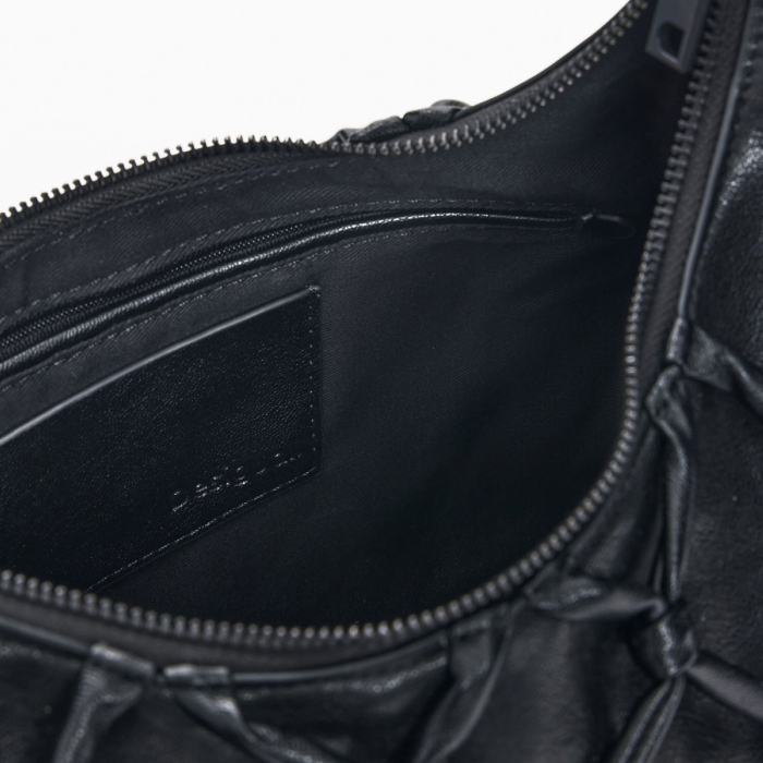 Geanta medie, de dama, de mana si umar, Desigual, Dark Blossom, Negru [3]