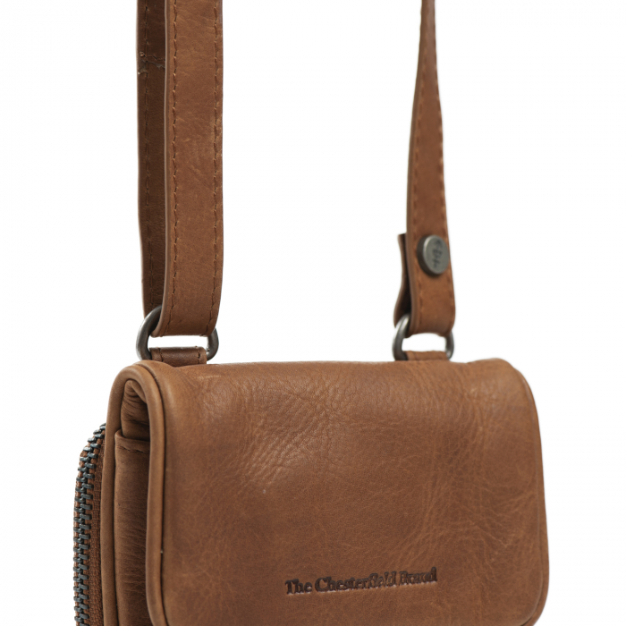 Geanta din piele naturala pentru telefon, The Chesterfield Brand, Anderson, Maro coniac [9]