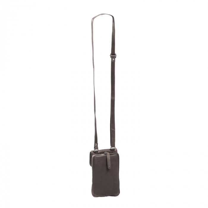 Geanta din piele naturala pentru telefon, The Chesterfield Brand, Anderson, Maro inchis [4]