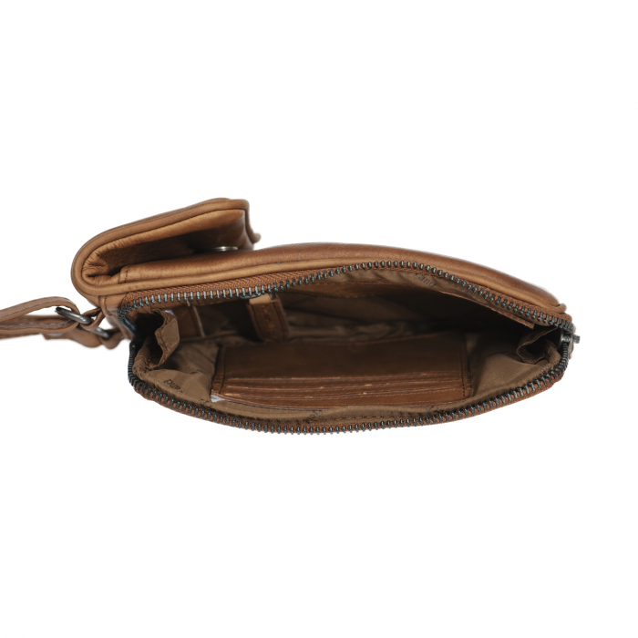 Geanta din piele naturala pentru telefon, The Chesterfield Brand, Anderson, Maro coniac [12]