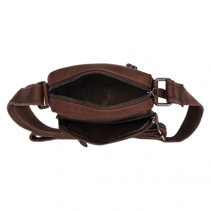 Geanta mica de barbati, The Chesterfield Brand, din piele moale, Bremen, Maro inchis [5]