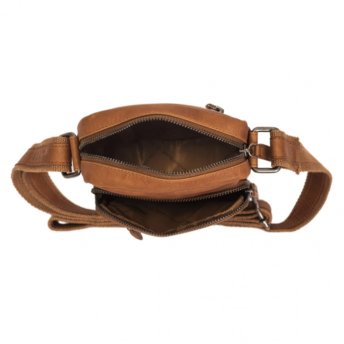 Geanta mica de barbati, The Chesterfield Brand, din piele moale, Bremen, Maro coniac [5]