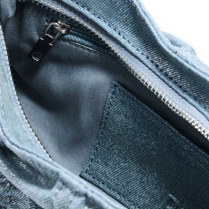 Geanta mica de dama, crossbody, Desigual, Boxton Mini Denim, Albastru [3]